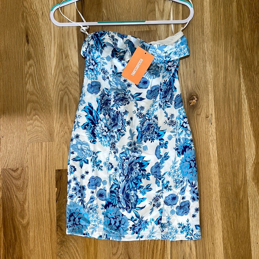 Blue mini dress